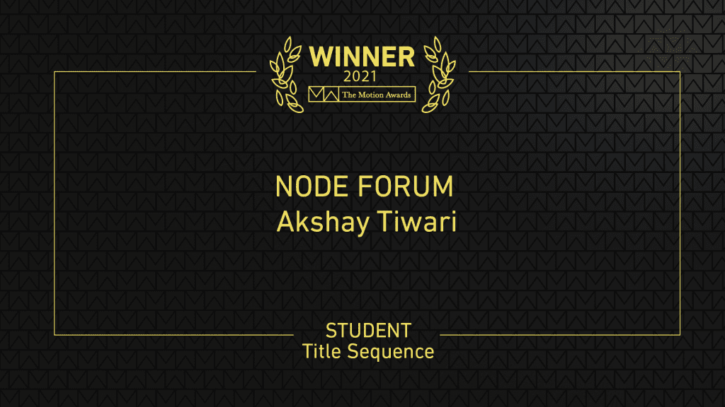 Student »Title Sequence Winner - NODE Forum